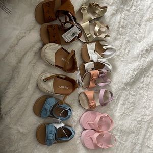 Baby Girl Spring/Summer Sandal Lot Size 6-12 months